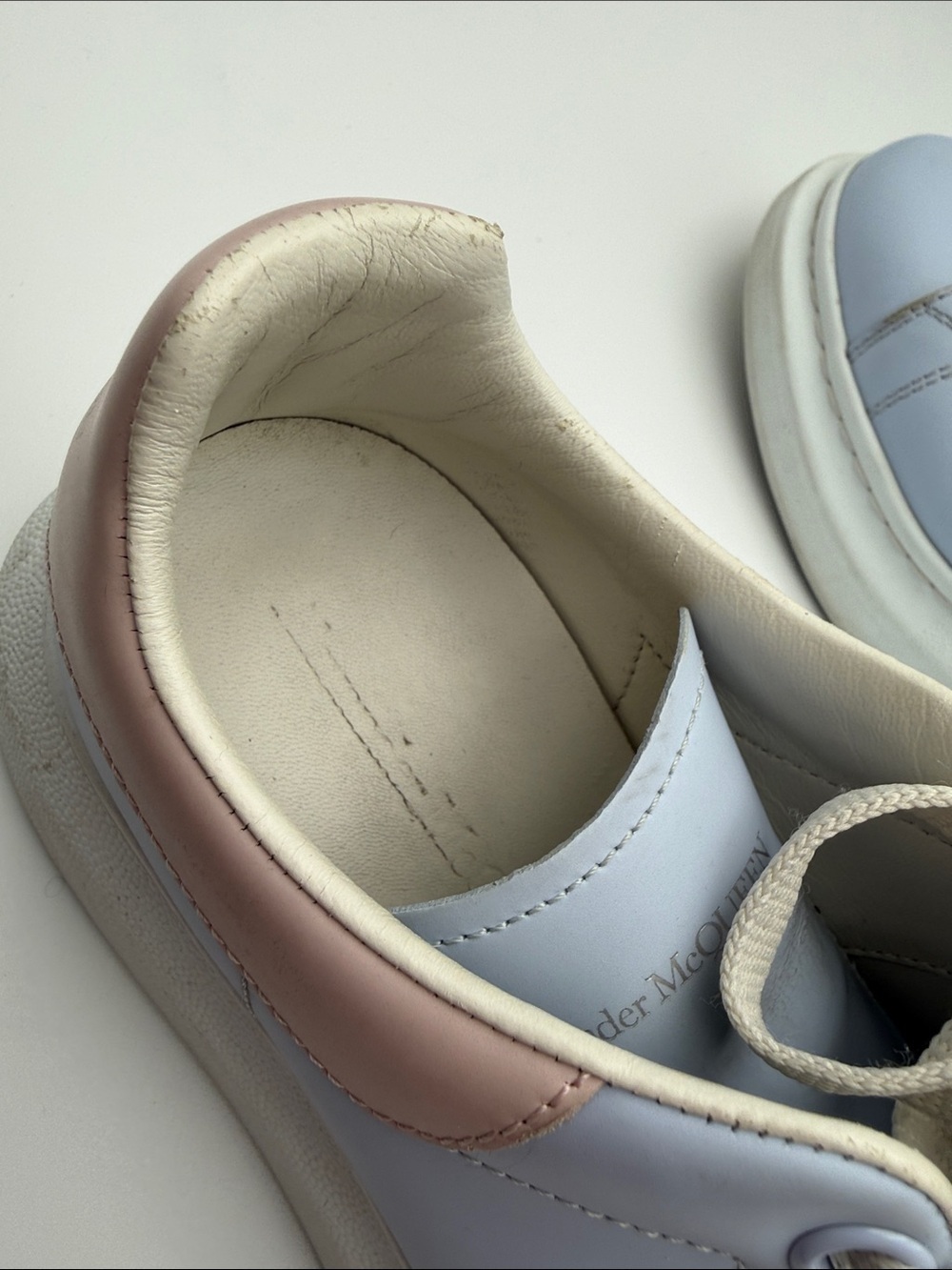 Bundle of Alexander McQueen Pastel Blue Sneakers with Pink Heel Tab and Converse - Picture 9 of 16